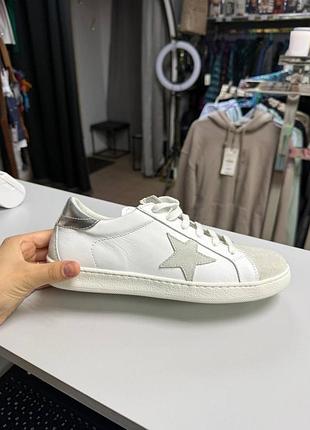 Кеди шкіряні білі зірка замш golosinas. розмір: 38-40