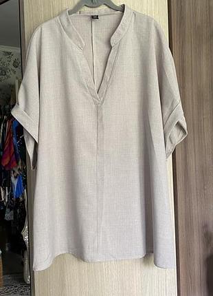 Блузка shein 5xl світло бежевий колір