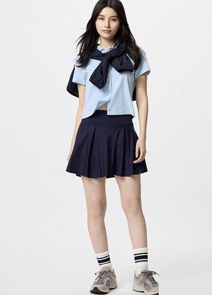 Новая юбка-шорты ультра-стрейчевая uniqlo ultra stretch active skort black оригинал. текущая коллекция