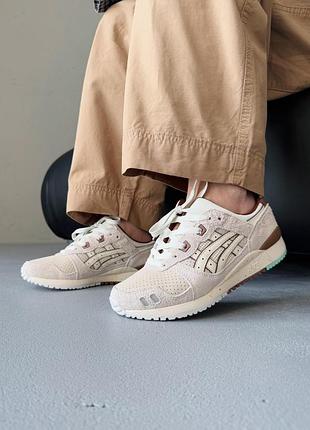 😍 жіночі кросівки asics gel-lyte iii beige/brown