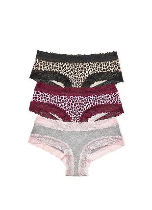 Набір трусиків чіки victoria's secret pink 3 шт