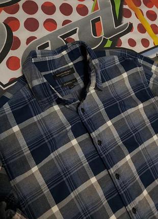 Мужская фланелевая рубашка banana republic luxe flannel (размер s).