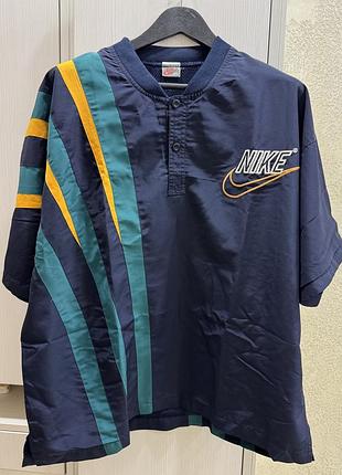 Вінтажна вітровка-пуловер nike 90s vintage short sleeve windshirt (оригінал)