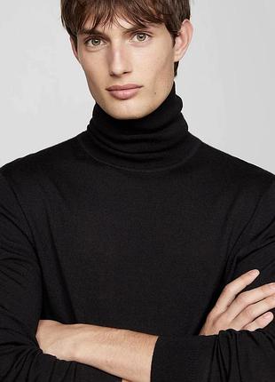 Чорна чоловіча водолазка selected homme, розмір m