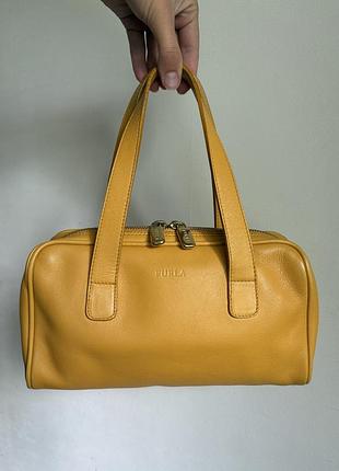 Сумка furla оригінал, вінтажна сумочка з короткою ручкою з натуральної шкіри, сумка шкіряна, сумка фурла натуральна шкіра італія італійська