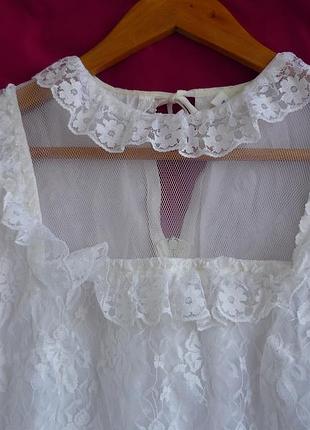 Платье женское длинное кружевное с открытой спиной и длинным рукавом vintage (гдр) белое