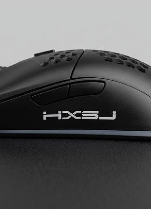 Беспроводная игровая мышь (черная) hxsj из 12000dpi и аккумулятором 800mah 3