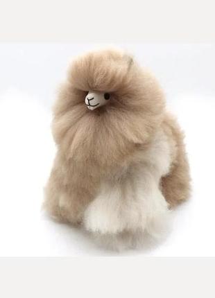 Нова іграшка fluffy альпака 32 см колір сахара