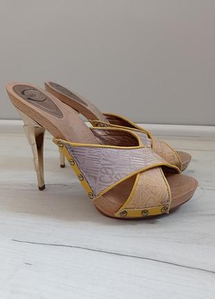Винтажные женские босоножки-сабо just cavalli