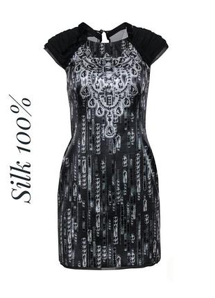 Мини платье 100% шелк karen millen, y2k