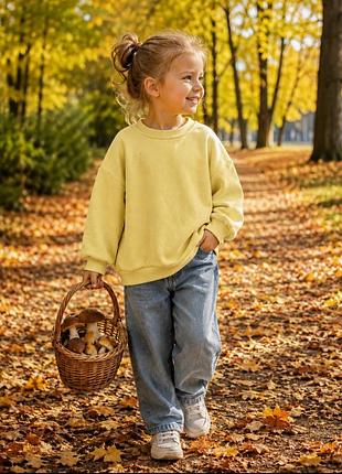 Теплый детский свитшот флис на девочку 4-5 лет george