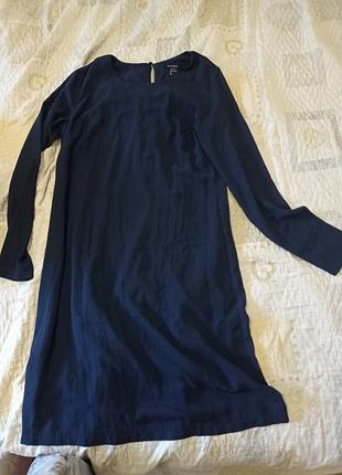 Темно синее деловое миди платье esmara, 36, в идеальном состоянии