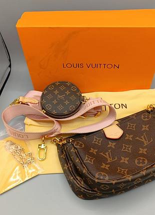 Сумка в стиле lv multi pochette accestories monogram canvas