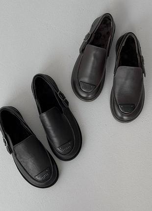 Утепленные лоферы barefoot женские, 
 натуральная кожа