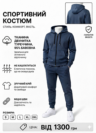 Спортивні костюми чоловічі та жіночі