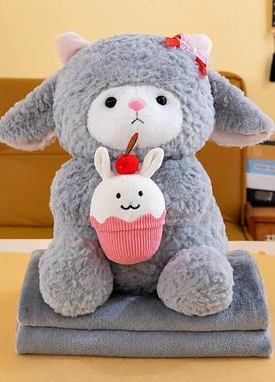 Игрушки-подушки внутри с пледом 🥰
✔️игрушка на замочке, пледа прячется внутрь😍