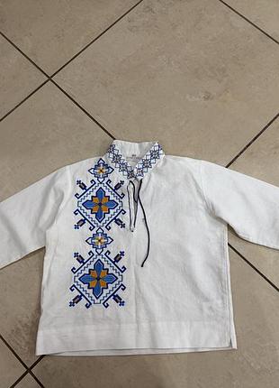 Вишиванка лляна для хлопчика, 110 см