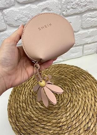 Детский кошелек shein розовый с кольцом для ключей компактный