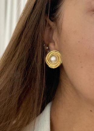 Вінтажні кліпси napier , кліпси-гнізда gold tone