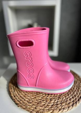 Чоботи crocs дитячі рожеві c13 (eu 30–31) устілка 19 см