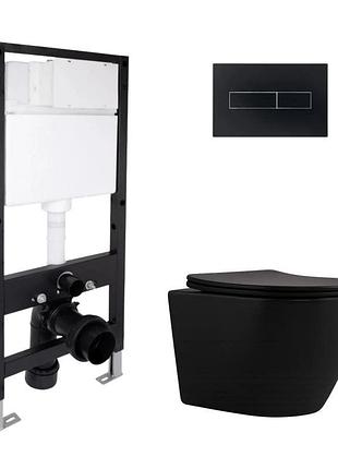 Готовое решение qtap для ванной комнаты: подвесной унитаз robin new ultra quiet 490 x 365 x 325 + комплект инсталляции standard