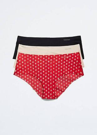 Набор бесшовных трусиков calvin klein hipster 3 шт l