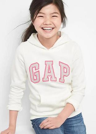Дитяче худі gap для дівчаток на флісі, біле 114-130