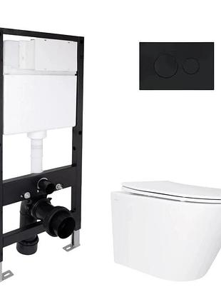 Готовое решение qtap для ванной комнаты: подвесной унитаз swan ultra quiet 485 x 360 x 320 + комплект инсталляции standard