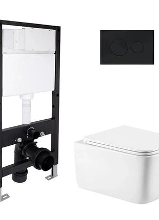 Готове рішення qtap для ванної кімнати: підвісний унітаз gemini ultra quiet 520 x 360 x 350 + комплект інсталяції standard (кругла