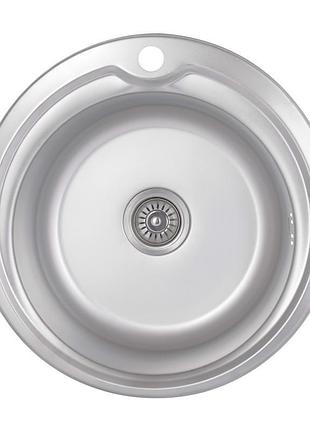 Кухонная мойка brinex 510-d 0,8 мм satin (brin510sat08)