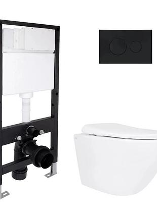Готовое решение qtap для ванной комнаты: подвесной унитаз robin ml ultra quiet 520 x 365 x 365 + комплект инсталляции standard