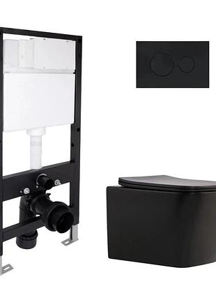 Готовое решение qtap для ванной комнаты: подвесной унитаз tern new ultra quiet 490 x 365 x 325 + комплект инсталляции standard