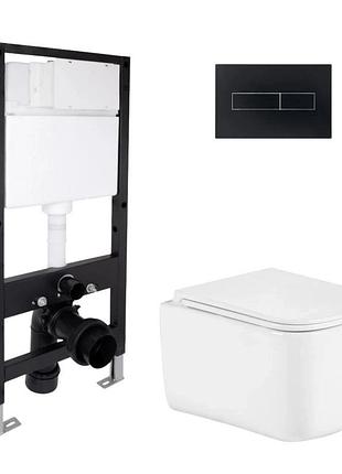 Готове рішення qtap для ванної кімнати: підвісний унітаз gemini ultra quiet 485 x 340 x 350 + комплект інсталяції standard