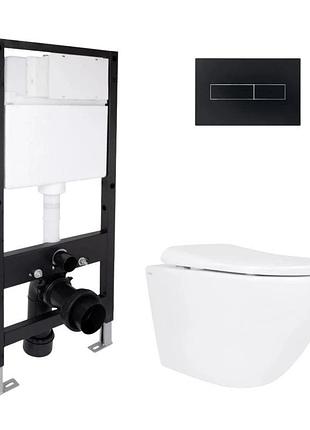 Готовое решение qtap для ванной комнаты: подвесной унитаз robin ml ultra quiet 520 x 365 x 365 + комплект инсталляции standard