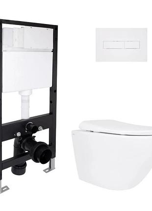 Готовое решение qtap для ванной комнаты: подвесной унитаз robin ml ultra quiet 520 x 365 x 365 + комплект инсталляции standard