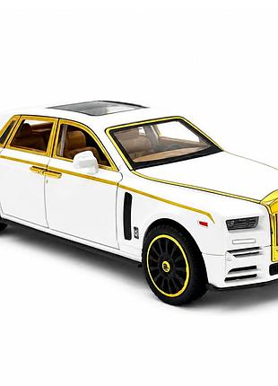 Модель автомобіля rolls-royce phantom mansory 1:24 металева машинка світло звук відкриття дверей капота та багажника інерційна