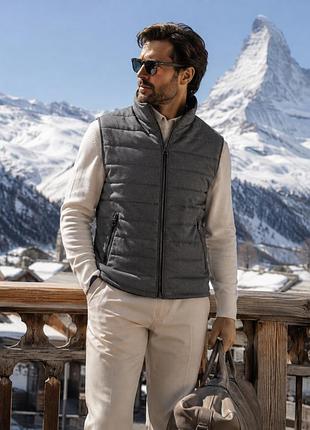 Loro piana — розкішна пухова жилетка з вовни та шовку