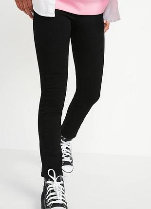 Детские джинсы-скинни old navy для девочки, черные, размер 6-7 лет