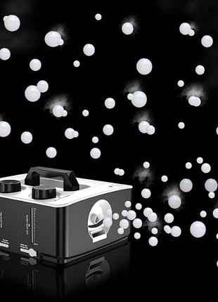 Генератор бульбашок та димних бульбашок, 2 в 1, fog bubble machine, пультом, 400w