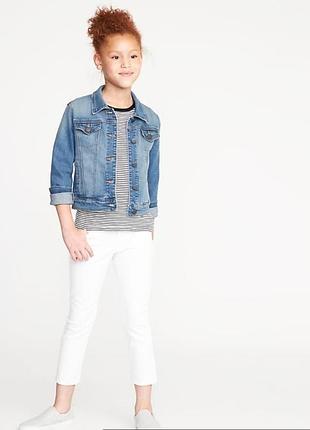 Джинсова куртка old navy для дівчинки-підлітка, блакитна