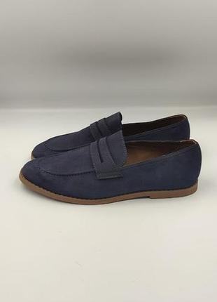 Замшеві чоловічі лофери pier one dark blue (оригінал) — розмір 40 (26 см)