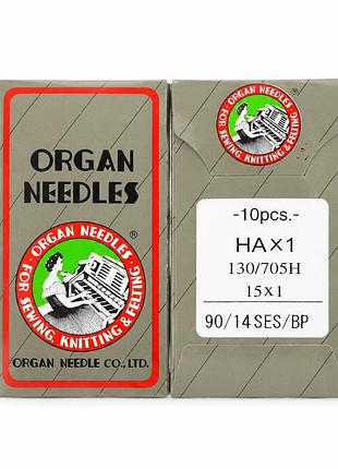Иглы для трикотажа organ ha×1 130/705h (15×1) №90/14 ses/bp