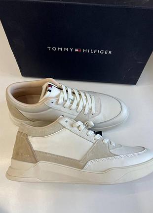 Чоловічі шкіряні кросівки tommy hilfiger білі eu 44 (us 11 устілка 29 см