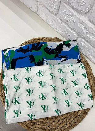 Набор бандан calvin klein 2 шт, 50x50 см, принт, унисекс