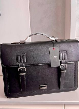 Мужская сумка портфель ted baker для ноутбука и документов черная