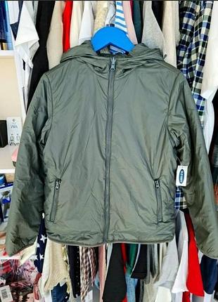 Двусторонняя куртка old navy для подростка, серо-зеленая и зеленая шерпа, размеры 10 и 12