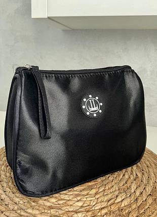 Косметичка loriblu, черная, на молнии, компактная