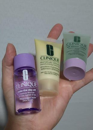 Набір  доглядової косметики  для обличчя  clinque  3 step skin care 30 ml