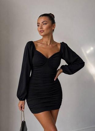 Елегантна чорна сукня shein (розмір s)