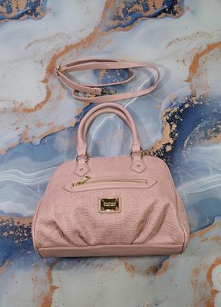 Сумка juicy couture шкіряна жіноча монограмна з ременем